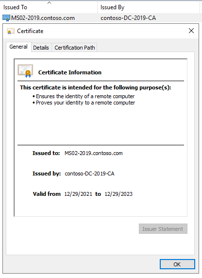 Certificate Private Key Missing