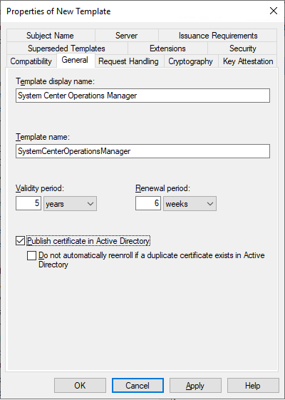 active directory certificate templates