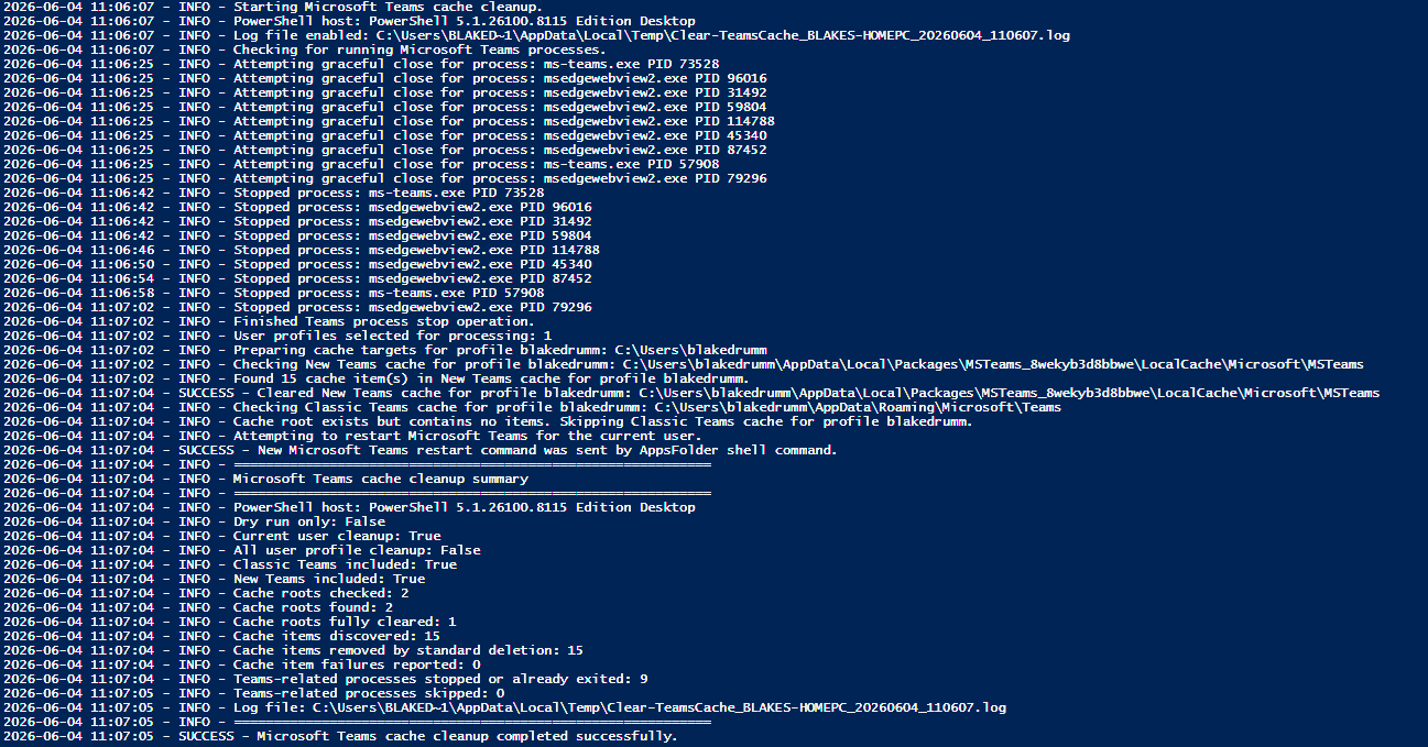 Clear Microsoft Teams Cache Script thumbnail
