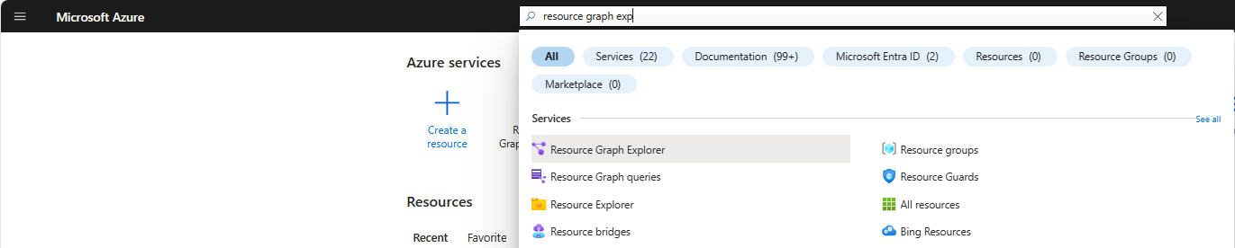 Resource Graph Explorer